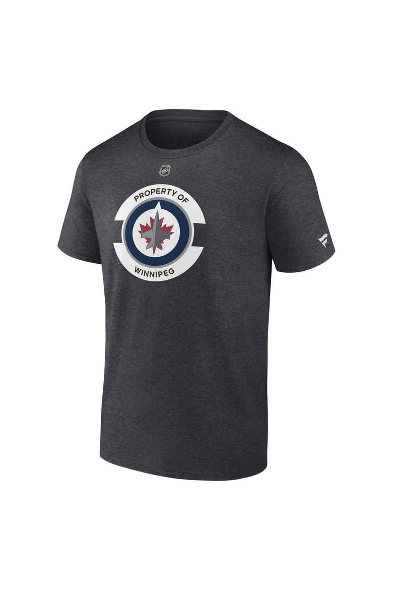 Men's Fanatics Heather Charcoal Winnipeg Jets Authentic Pro Core Secondary T-Shirt, Alternate, color, Heather Charcoal