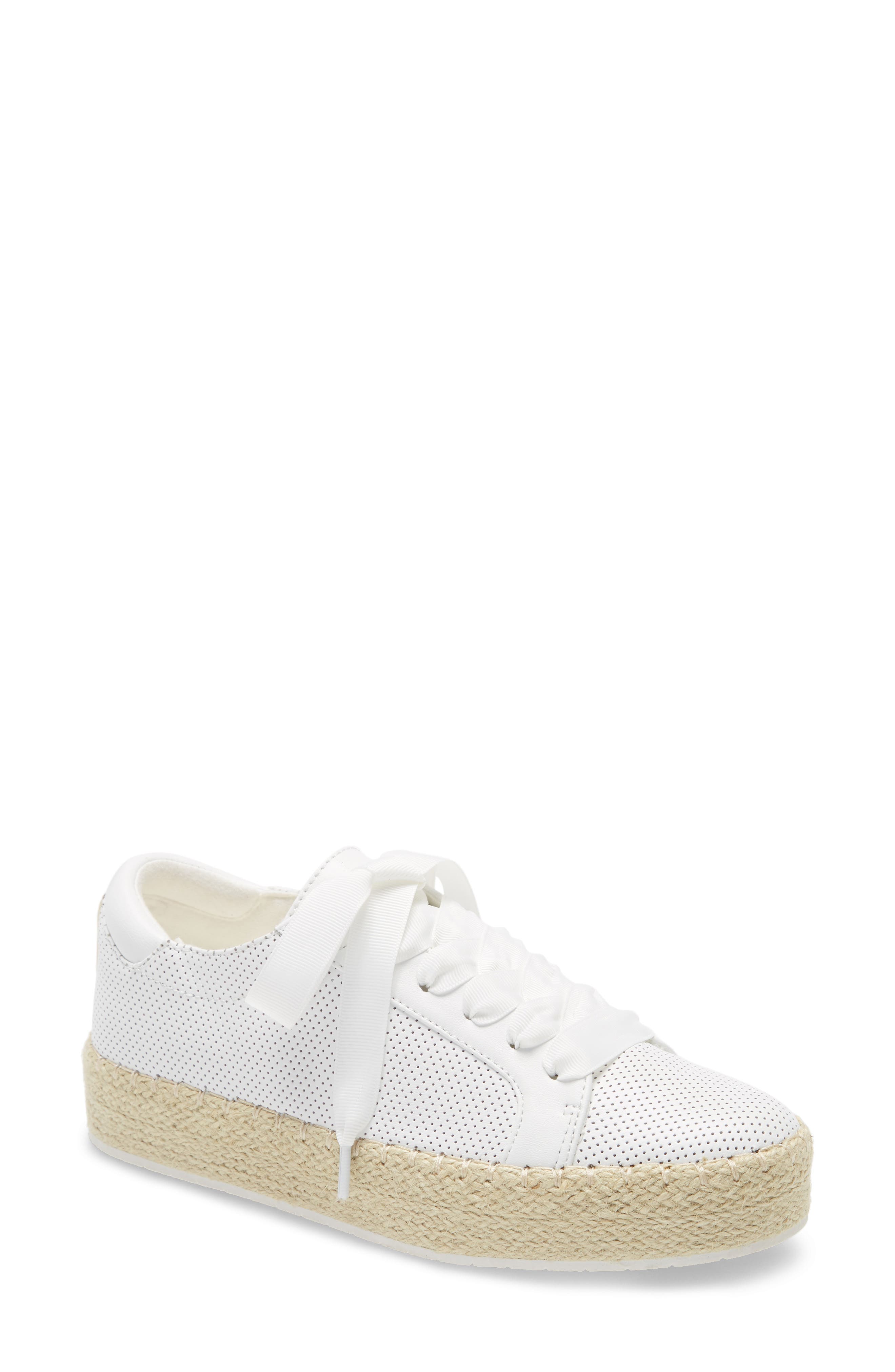Kamspadrille Platform Sneaker, Main, color, WHITE LEATHER