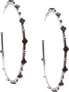 Armenta New World Crivelli Black Diamond Hoop Earrings