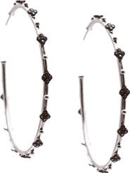 Armenta New World Crivelli Black Diamond Hoop Earrings