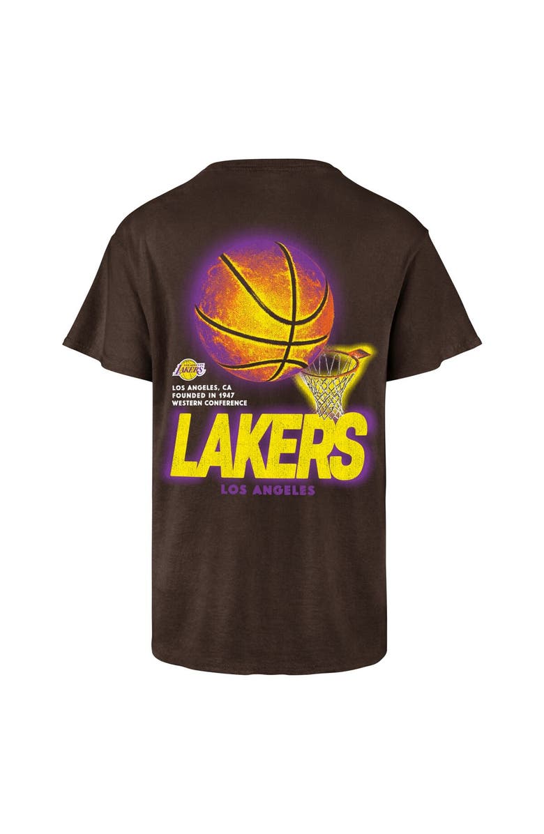 '47 Men's '47 Brown Los Angeles Lakers Vintage Tubular Dagger Tradition Premium T-Shirt, Alternate, color, 