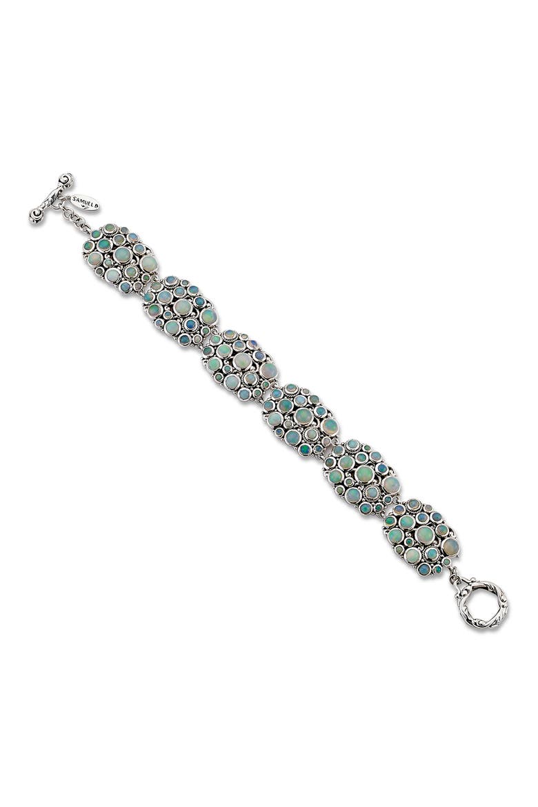 Cabochon Cluster Bracelet, Main, color, BLUE AND GREEN