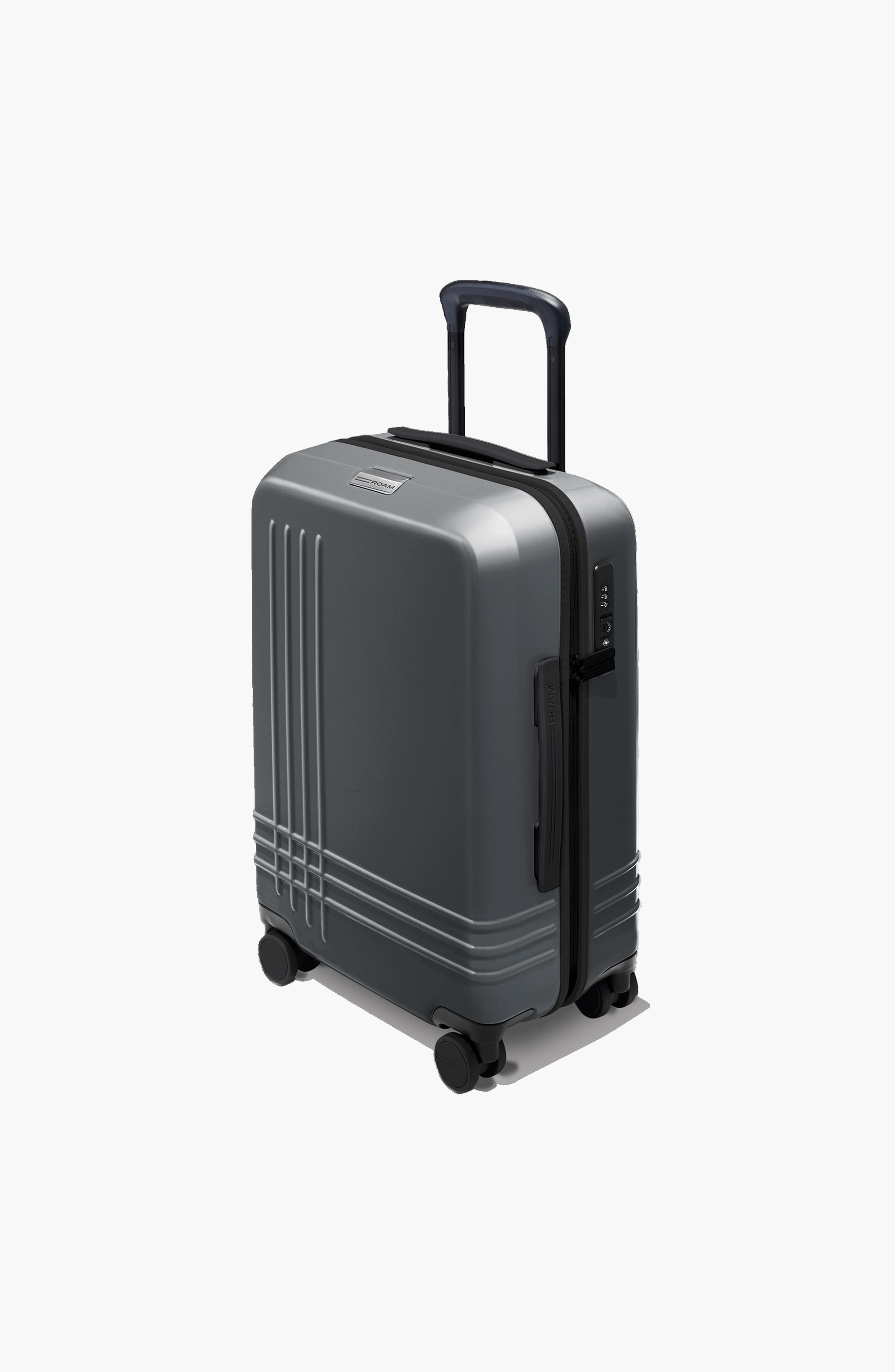 ROAM Luggage Expandable Carry-On, Main, color, Matte Steel / Black