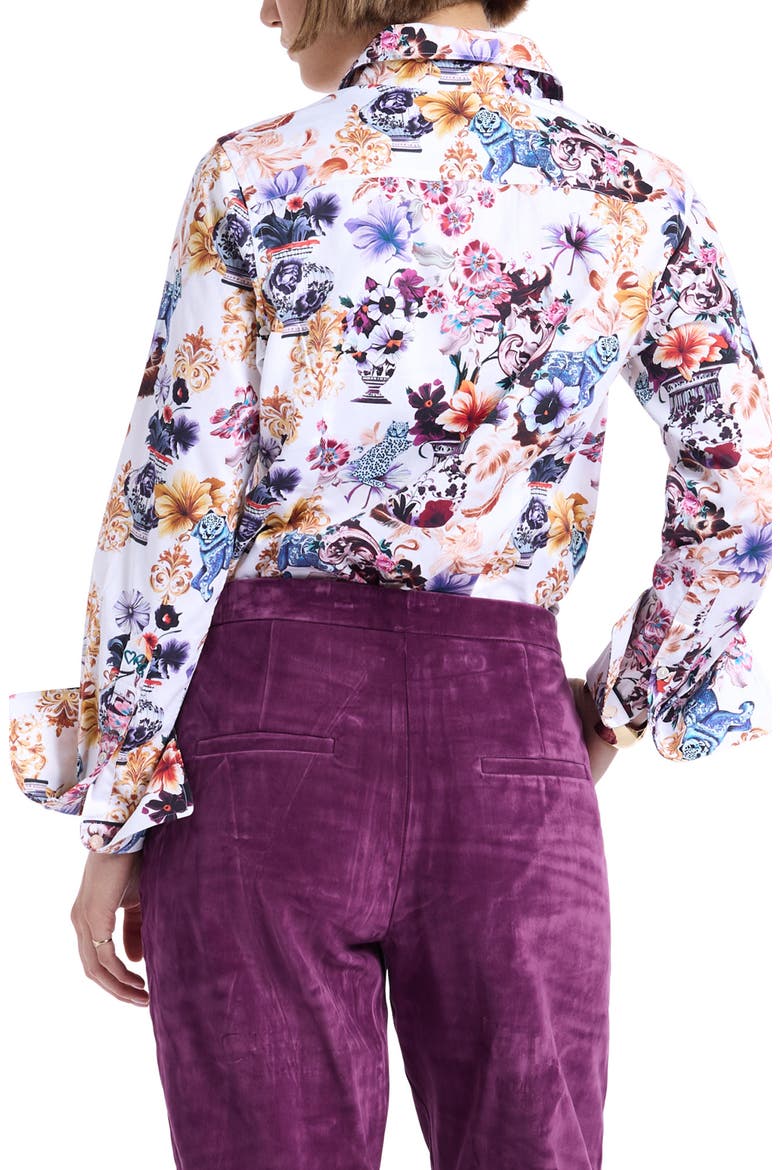 Priscilla Long Sleeve Woven Shirt, Alternate, color, WHITE MULTI