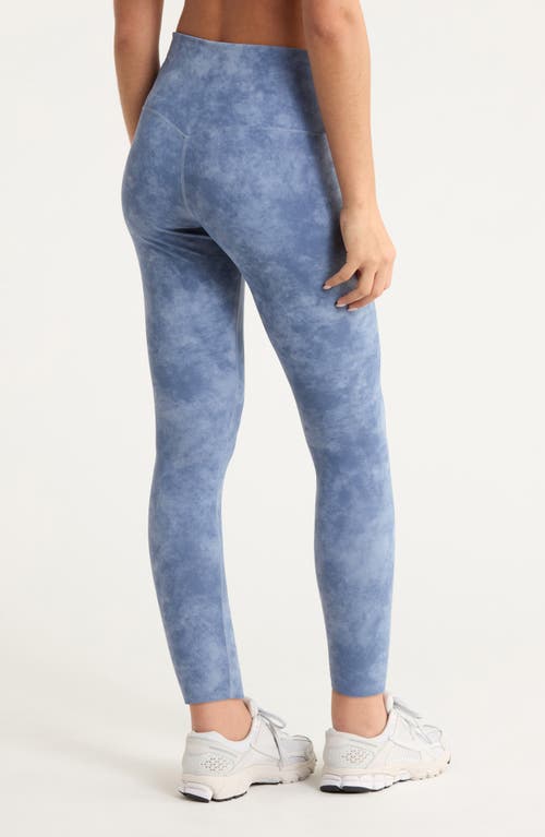 Nike Zenvy Gentle Support High Waist Rib Leggings In Blue