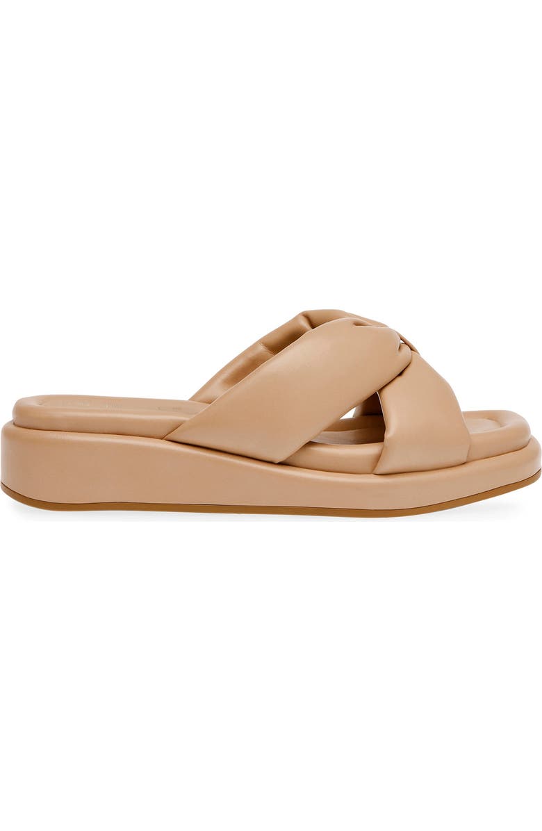 Anne Klein Aspire Wedge Sandal, Alternate, color, Beige Smooth