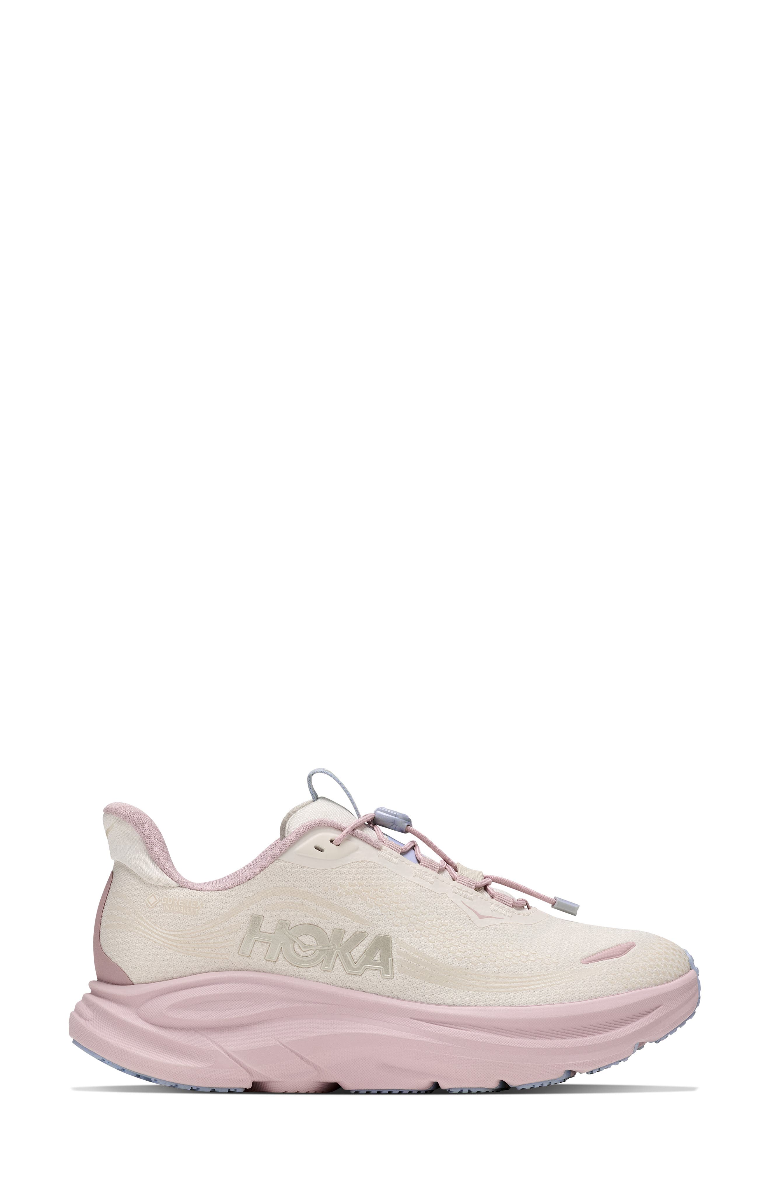 Clifton 11 GTX Waterproof Running Shoe, Alternate, color, ALABASTER / PINK OPAL