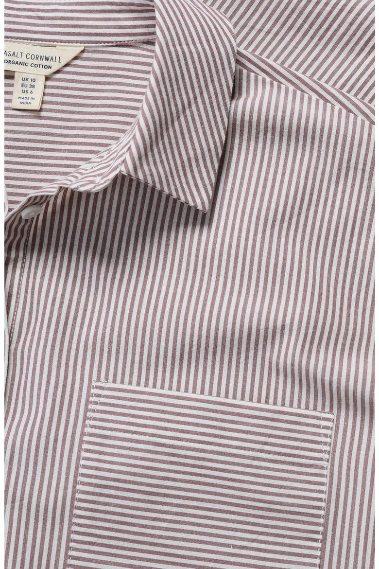 Sea Path Oversize Organic Cotton Button-Up Shirt, Alternate, color, MINI SUNRISE ELDERBERRY