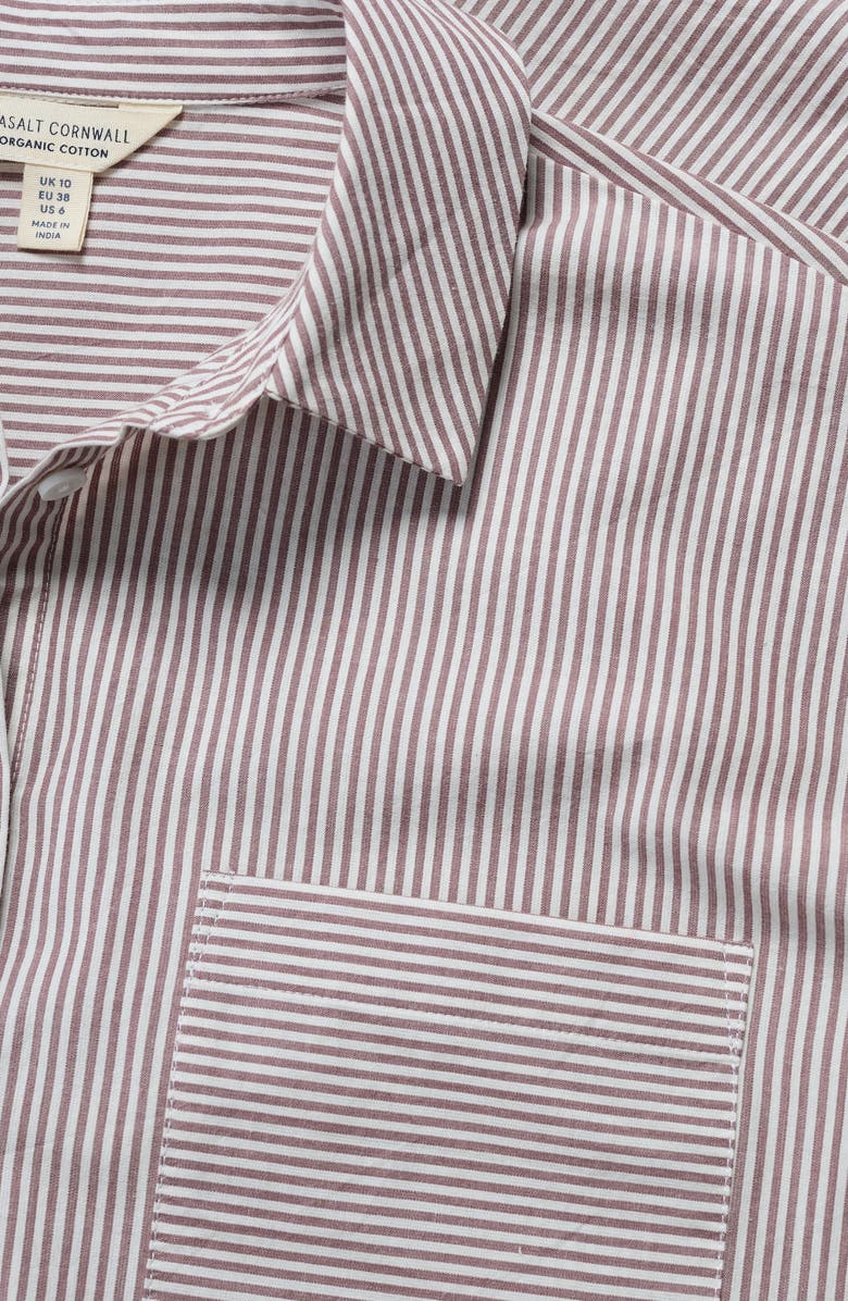 Seasalt Cornwall Sea Path Oversize Organic Cotton Button-Up Shirt, Alternate, color, Mini Sunrise Elderberry