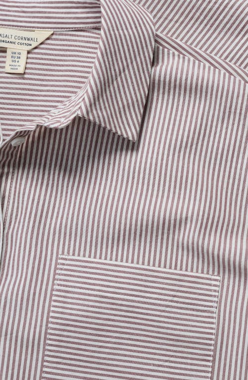 Seasalt Cornwall Sea Path Oversize Organic Cotton Button-up Shirt In Neutral
