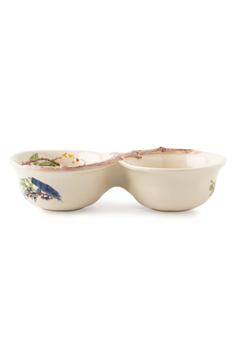 Juliska Forest Walk Ceramic Two-Bowl Server, Alternate, color, 