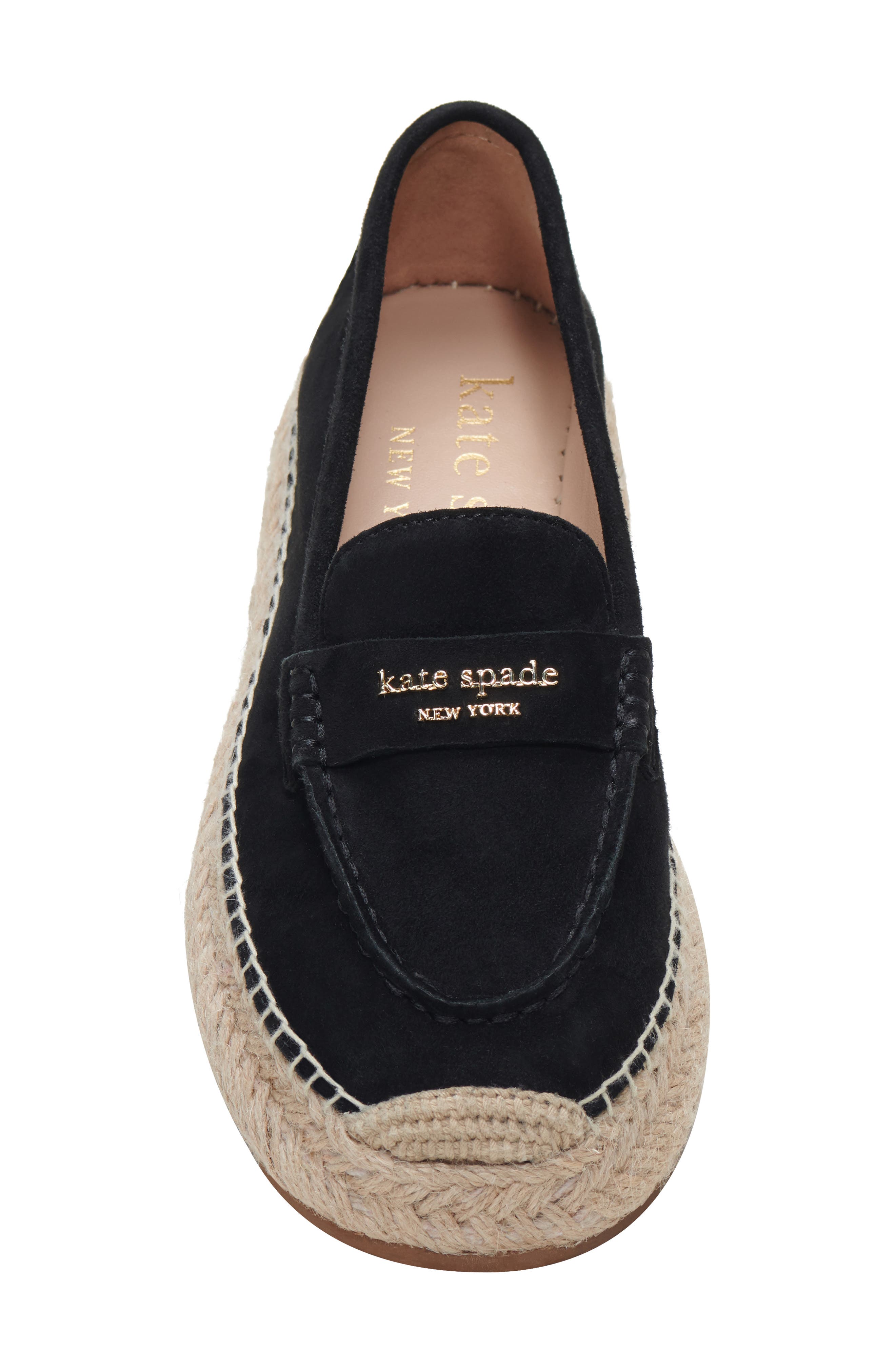 Kate Spade New York eastwell espadrille flat, Alternate, color, Black