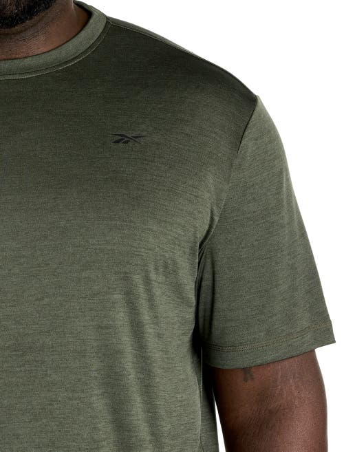 Reebok Big & Tall Id Train Melange Performance Tee In Green