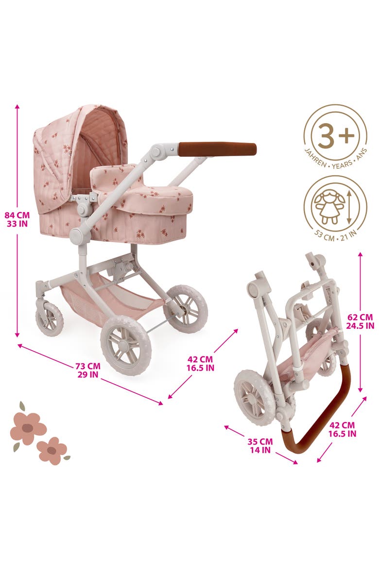 Ballet Flora City Park 3-In-1 Doll Travel Set Pram, Alternate, color, Multicolored