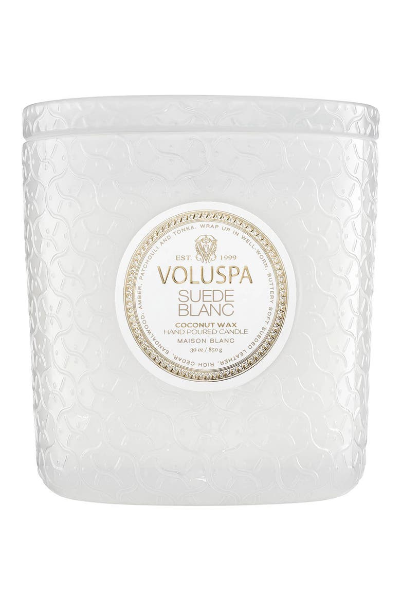 Suede Blanc Boxed Luxe Candle, Main, color, NO COLOR