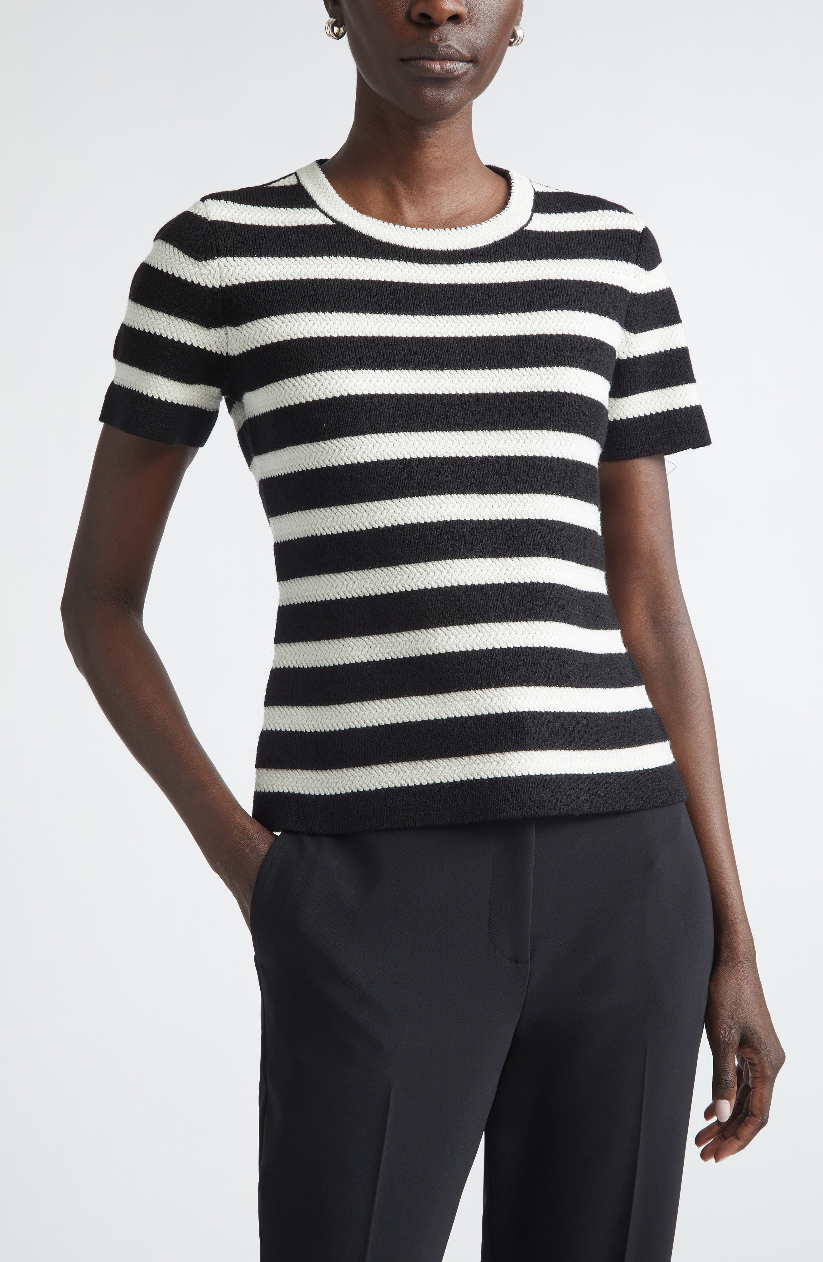 Breton Stripe Wool Blend Sweater - image 3