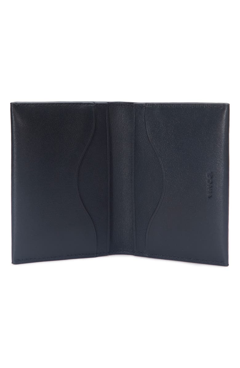 Vince Nappa Leather Bifold Card Case, Alternate, color, Black