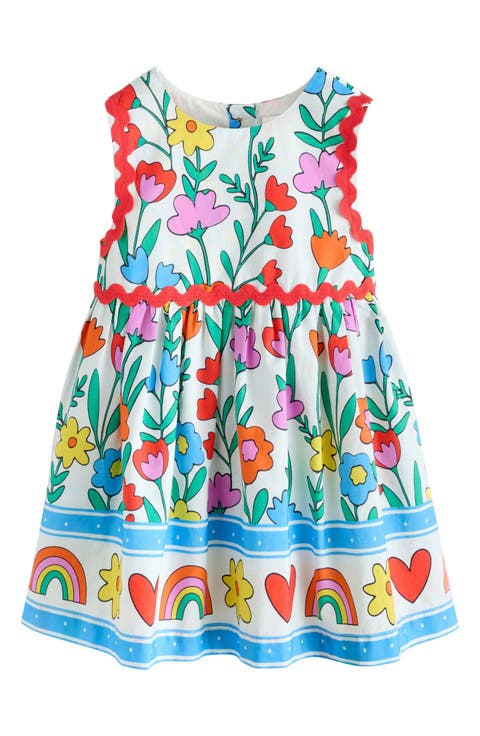 Kids' Bright Floral Rickrack Dress (Baby, Toddler & Little Kid)