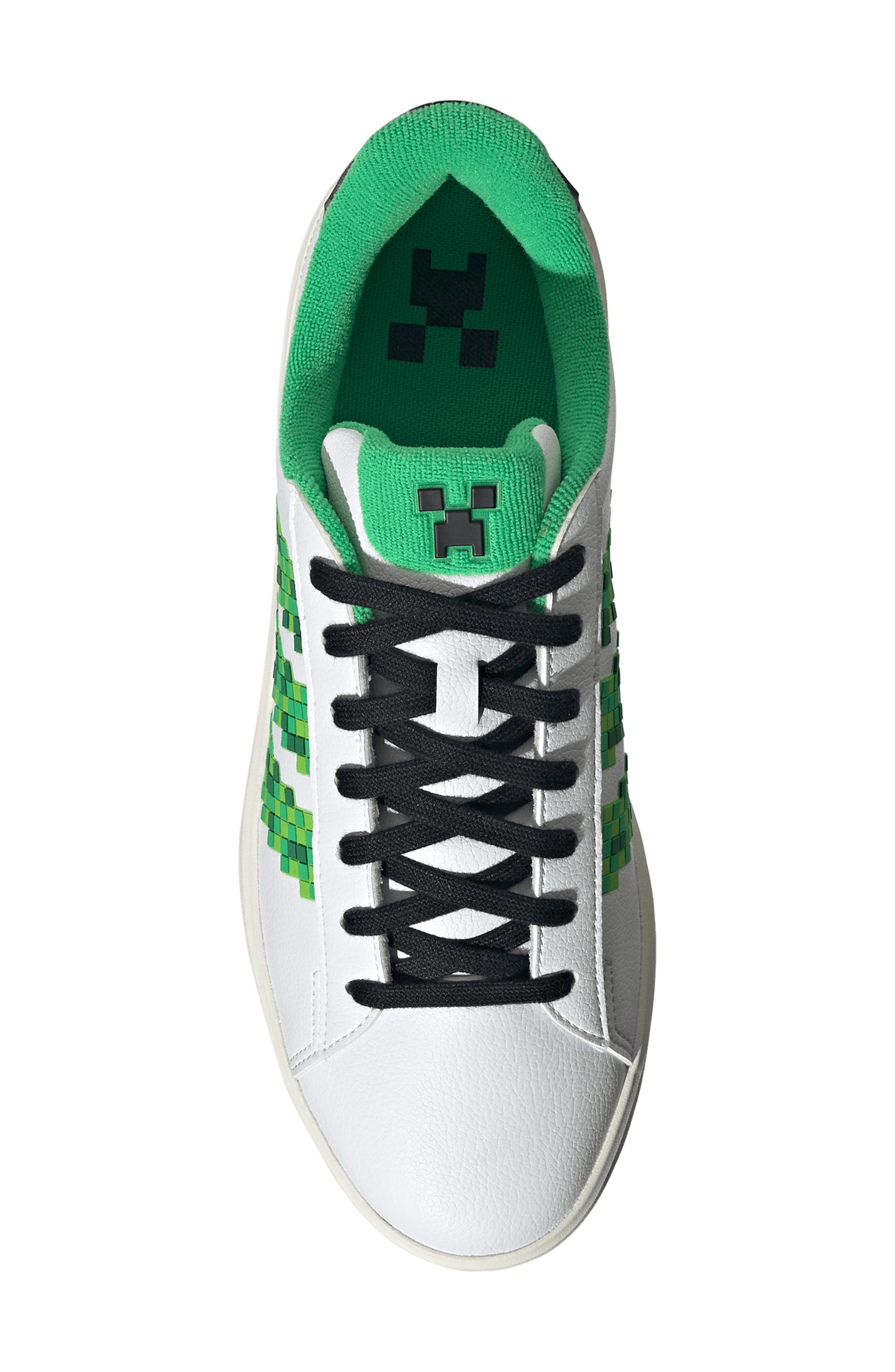 Grand Court Minecraft Sneaker, Alternate, color, WHITE/ BLACK/ WHITE
