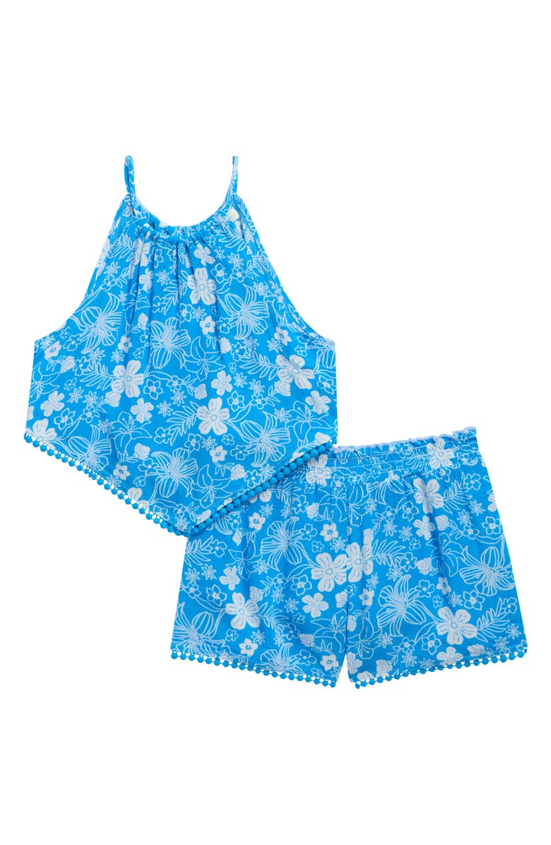 Miken Swim Kids' Tank & Shorts Set, Main, color, Blue/ White
