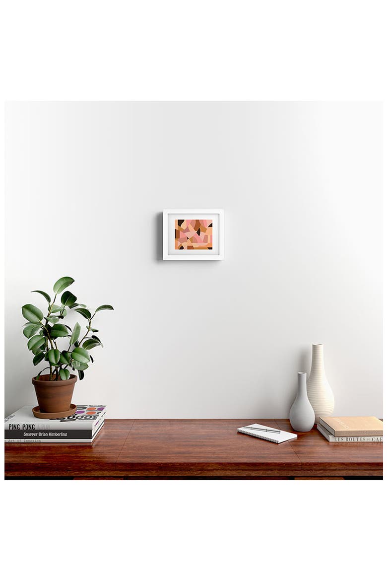 Pink Terracotta Framed Art Print, Alternate, color, WHITE FRAME