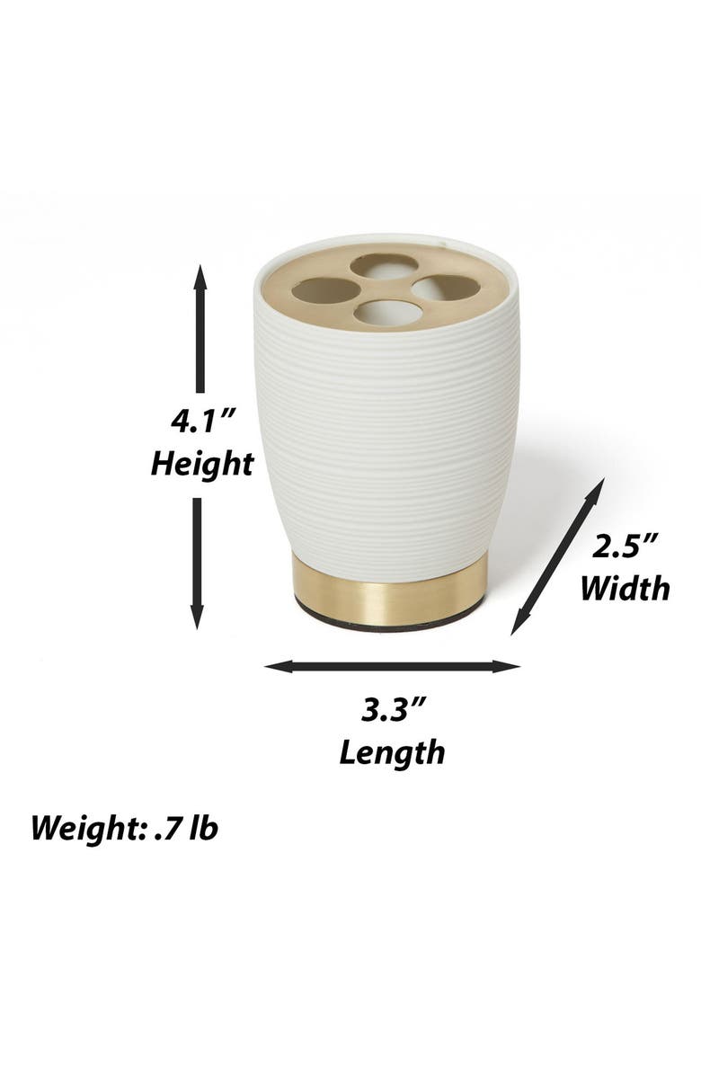 ROSELLI TRADING COMPANY Texture Toothbrush Holder, Alternate, color, White