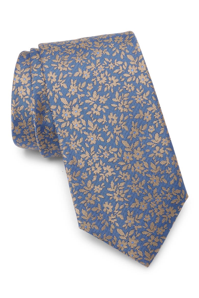 Beverley Floral Tie, Main, color, TAUPE