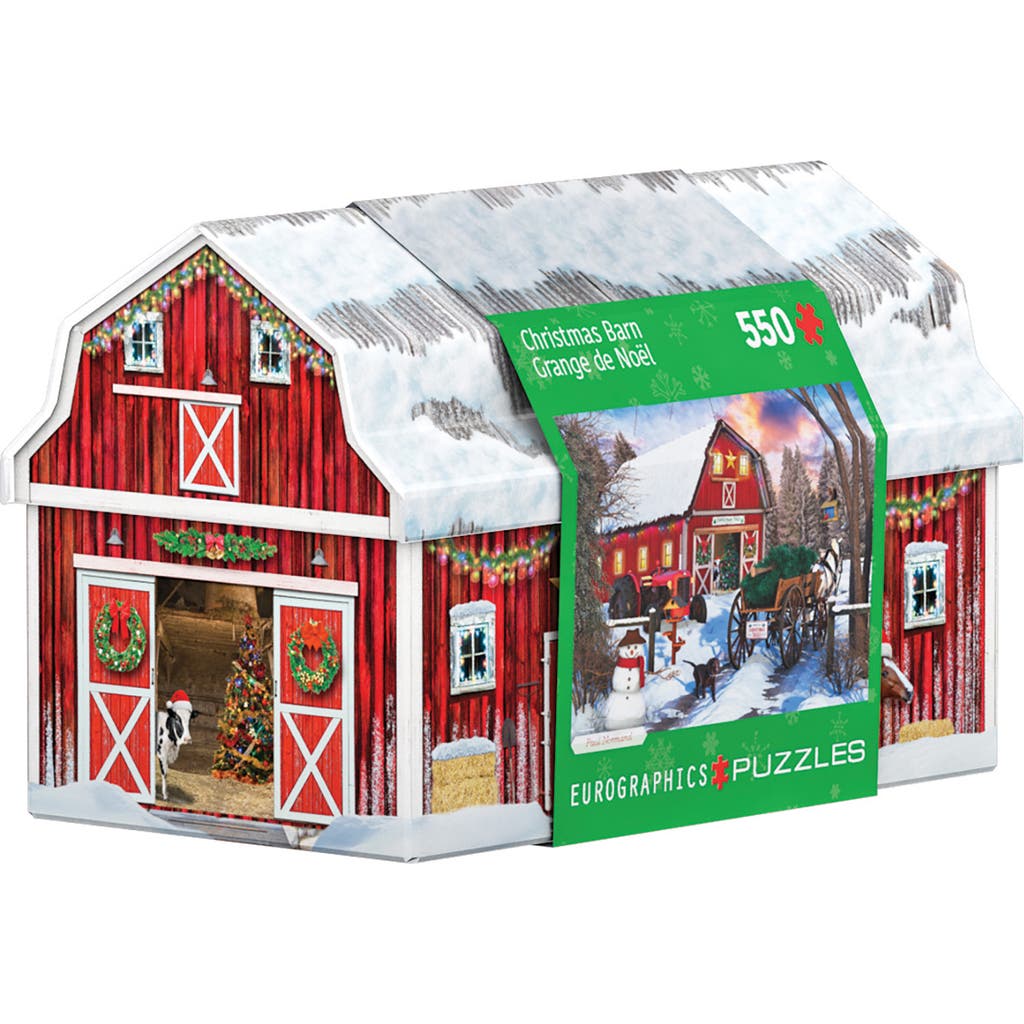 Eurographics Puzzle Tin Christmas Barn 550 Piece Jigsaw in Multicolored  product