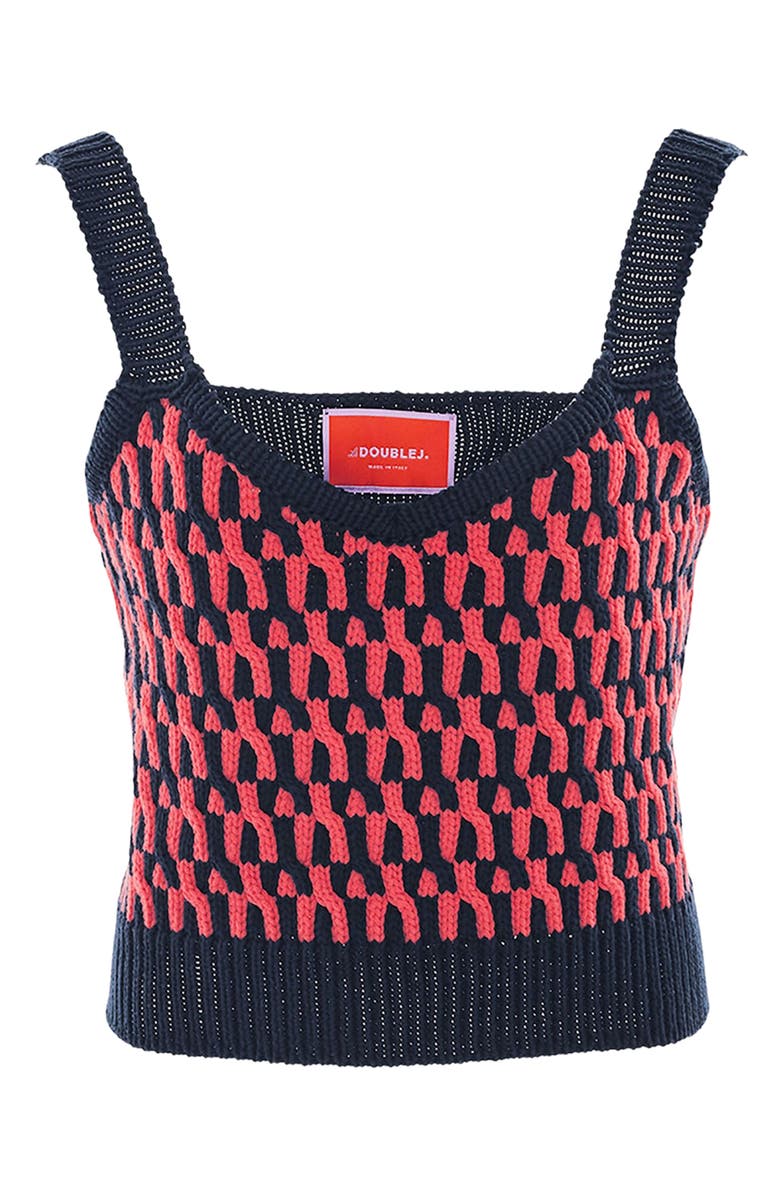 La DoubleJ Winset Crop Top Navy, Alternate, color, Navy