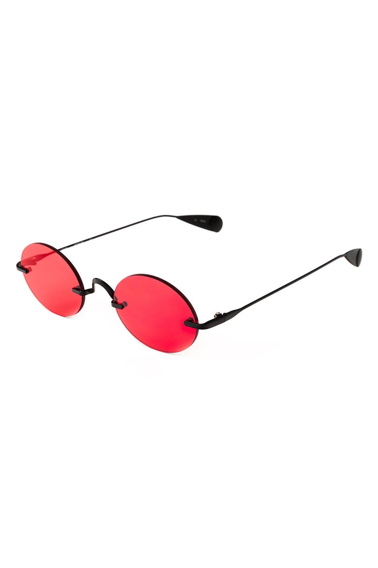 Havana Sunglasses, Alternate, color, Matte Black / Red