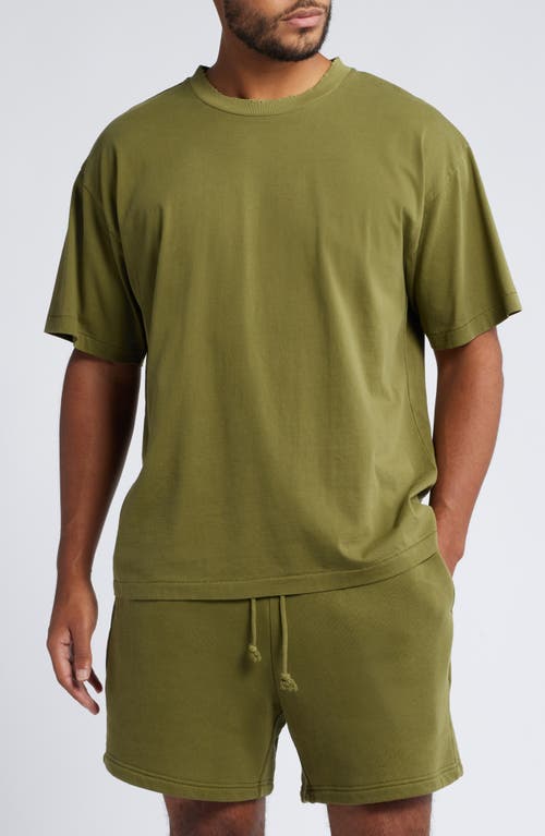 Elwood Core Oversize Organic Cotton Jersey T-Shirt in Vintage Olive 