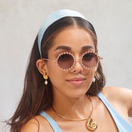 Lele Sadoughi Fossil Sunglasses In Brown