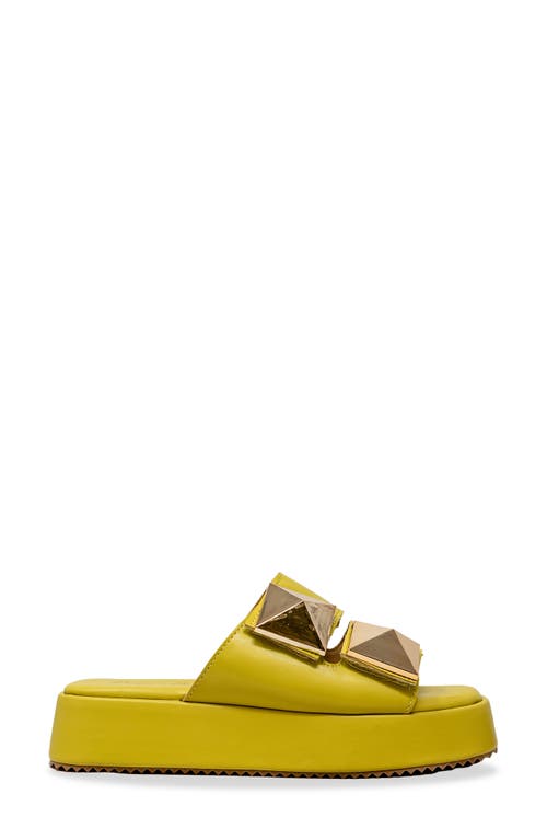 Chase & Chloe Chase And Chloe Pyramid Stud Platform Slide Sandal