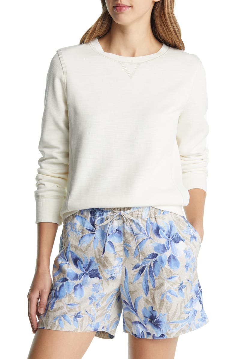 Tommy Bahama Women's Tobago Bay Crewneck Sweatshirt, Main, color, Coconut