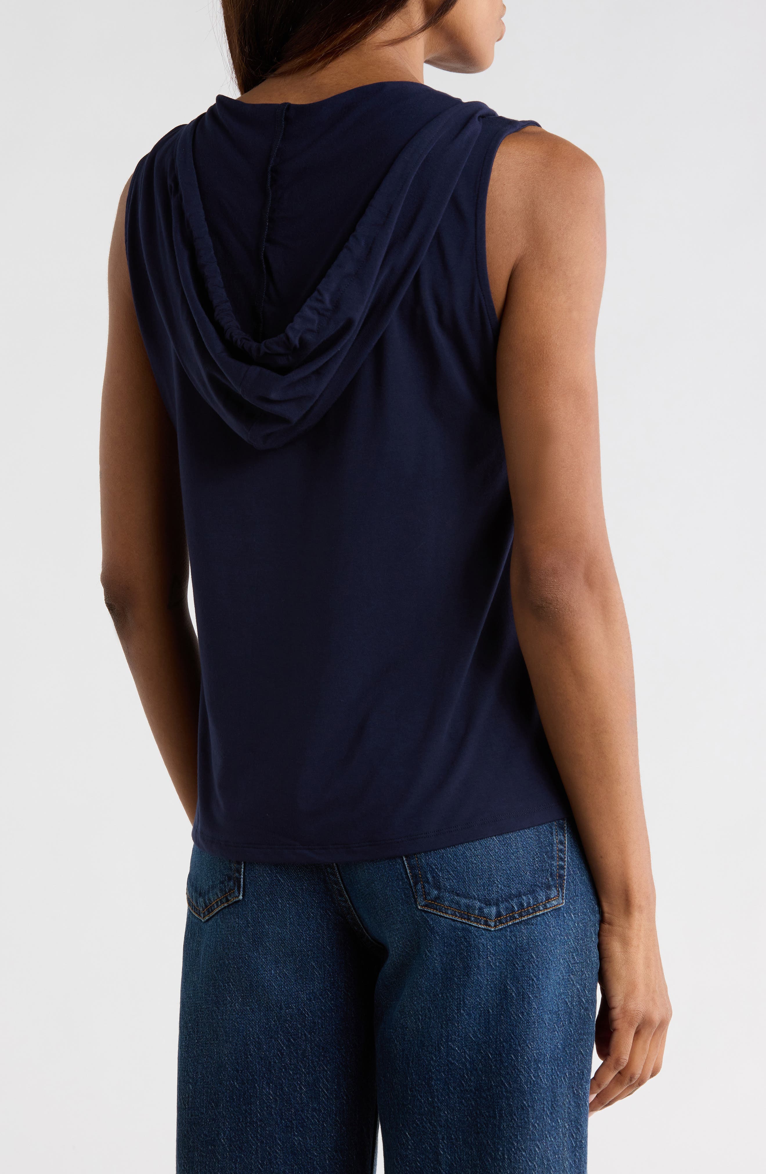 Half Zip Sleeveless Hoodie - image 4