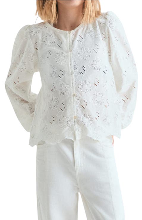 Kids Perforated Blouse with Buttons