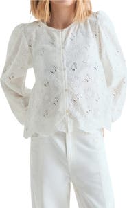 Scalpers Kids Perforated Blouse with Buttons
