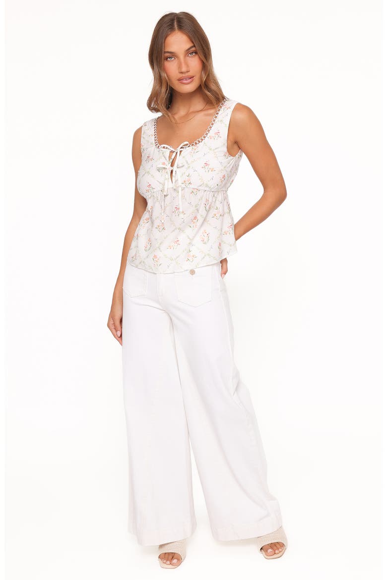 Gail Top, Alternate, color, WHITE VINTAGE FLORAL