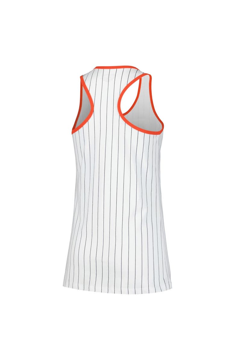 New Era Women's New Era White Detroit Tigers Sequin Pinstripe Racerback Tank Top, Alternate, color,
