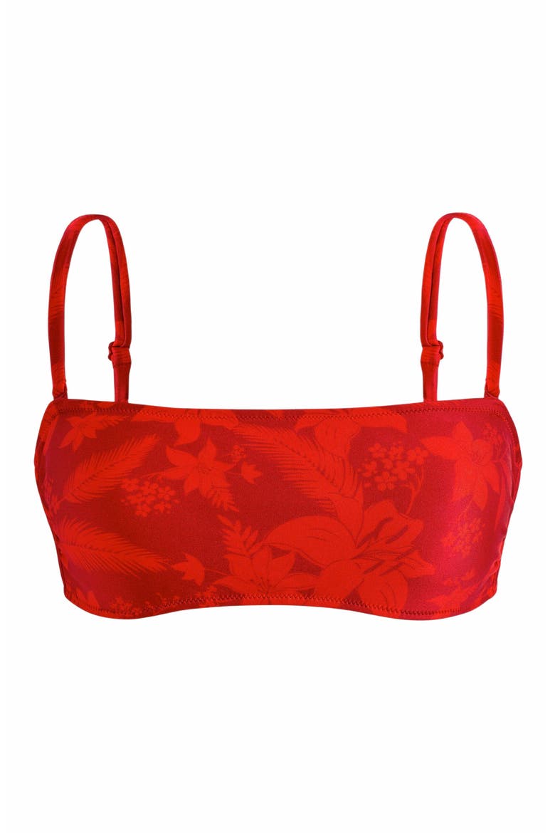 Women's Flower Power Bra Bikini Top, Alternate, color, LIPSTICK