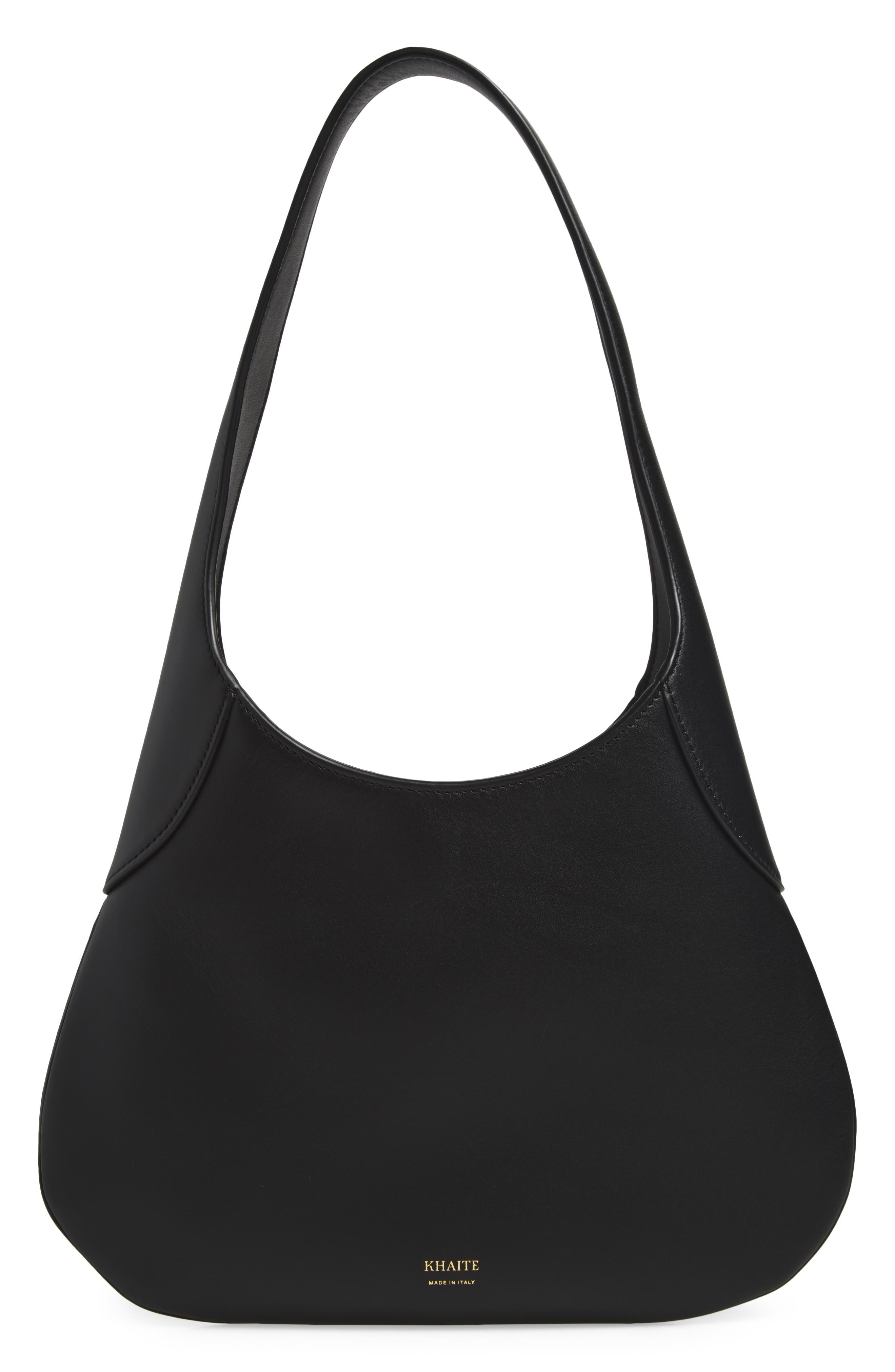 Small Joan Leather Hobo Bag, Main, color, BLACK