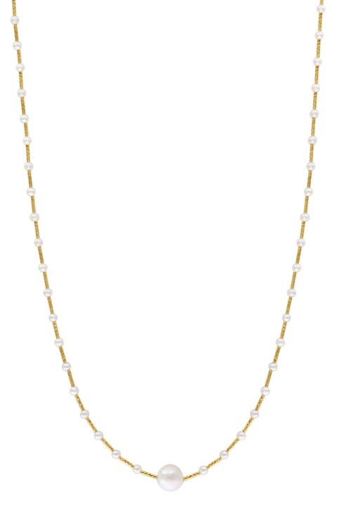 Freshwater Cultured Pearl Station Necklace