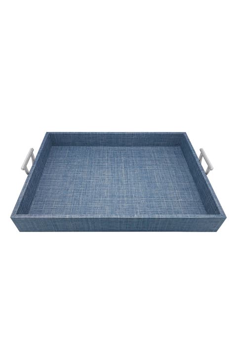 Faux Grasscloth Tray