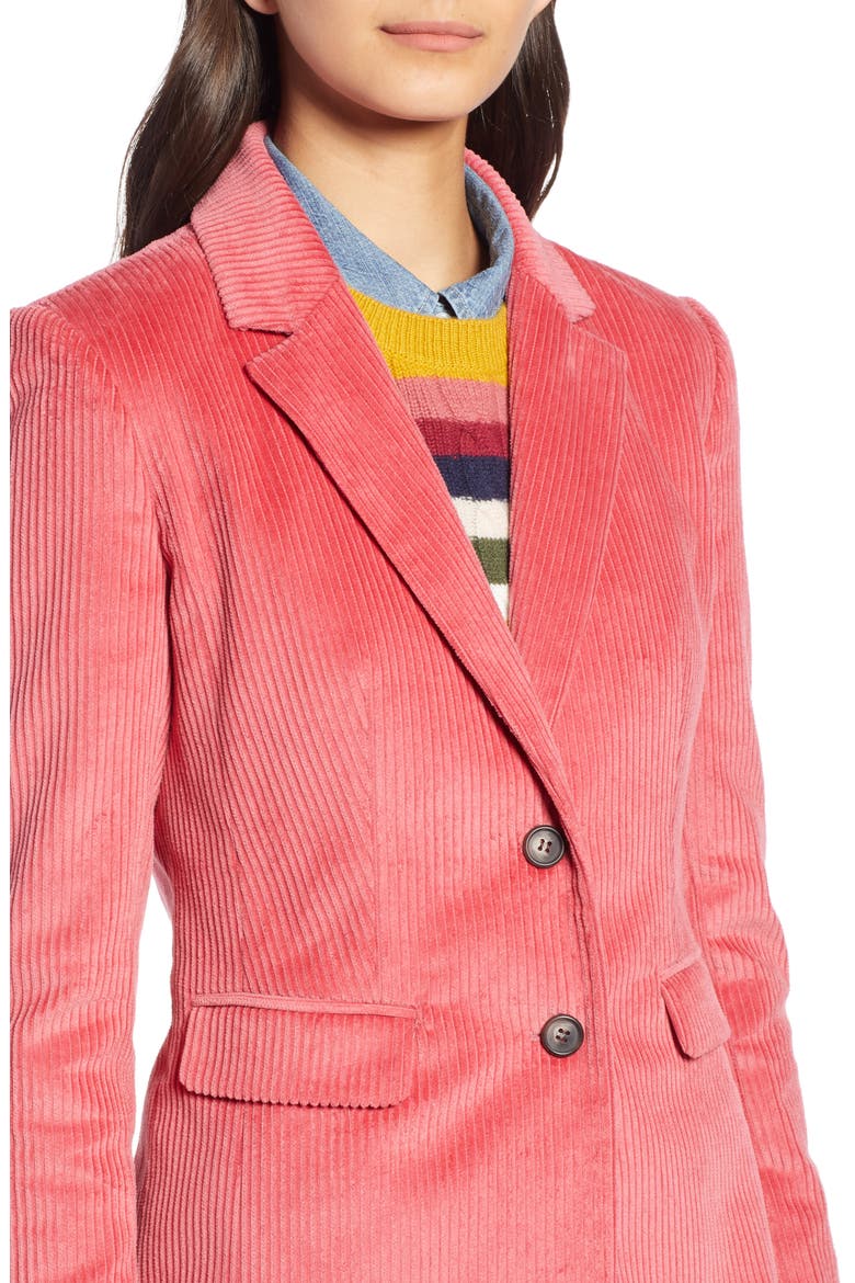 Corduroy Blazer, Alternate, color, RED SLATE