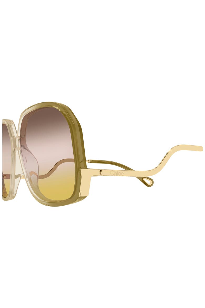 CH0404S 60mm Polarized Gradient Geometric Sunglasses, Alternate, color, BEIGE