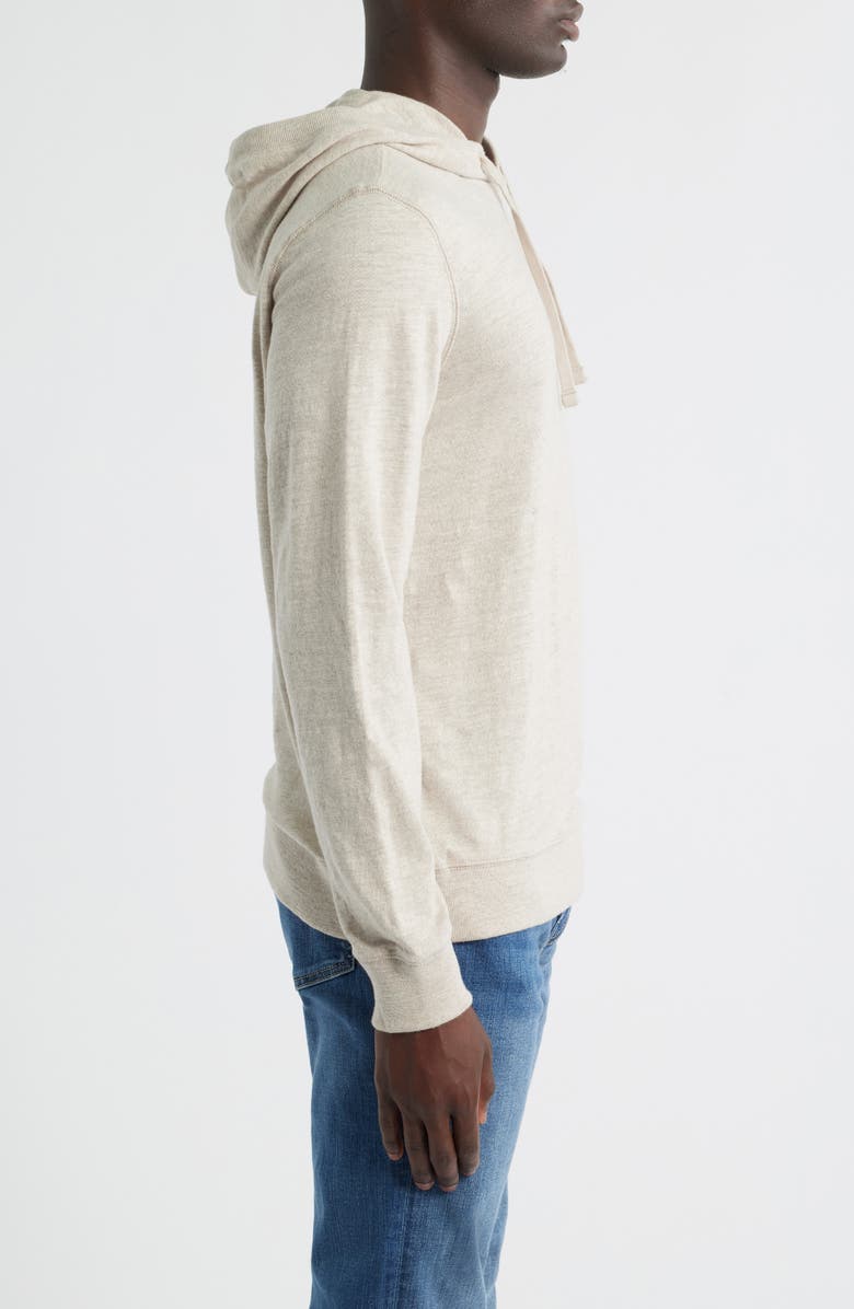 Faherty Slub Cotton Hoodie, Alternate, color, Oat Plains Heather