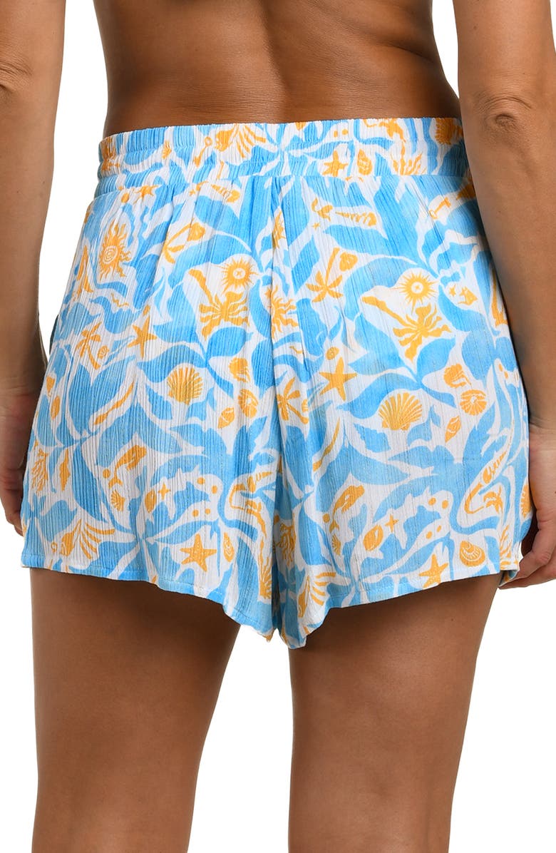 La Blanca Trinkets Cover-Up Shorts, Alternate, color, Sky