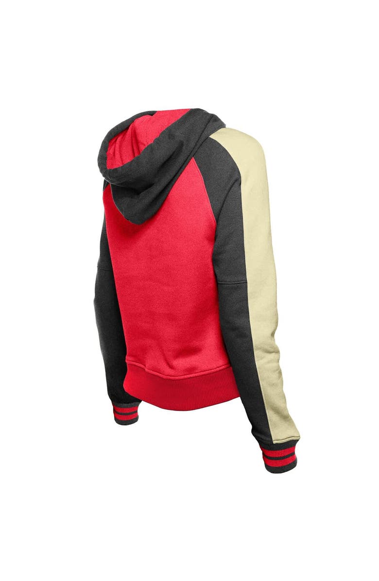 New Era Women's New Era  Red Cincinnati Reds Cooperstown Collection Cropped Raglan Pullover Hoodie, Alternate, color, Red