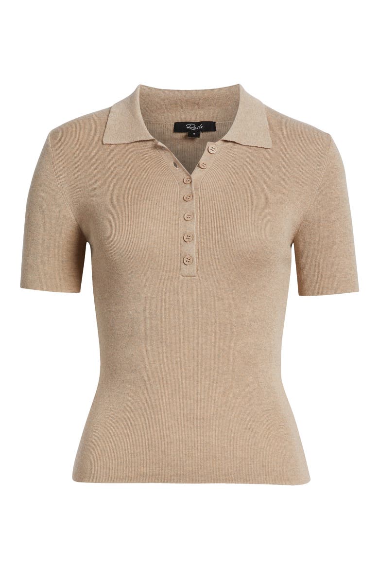 Court Cotton & Cashmere Polo, Alternate, color, HEATHER OAT