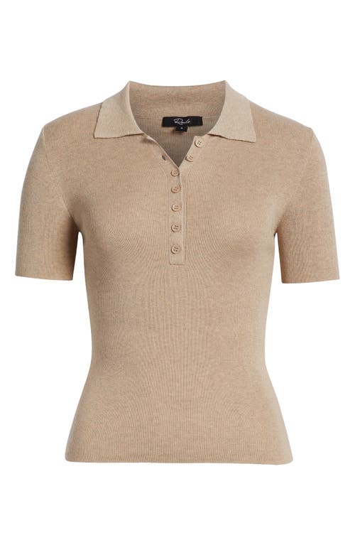 Rails Court Cotton & Cashmer Polo In Heather Oat
